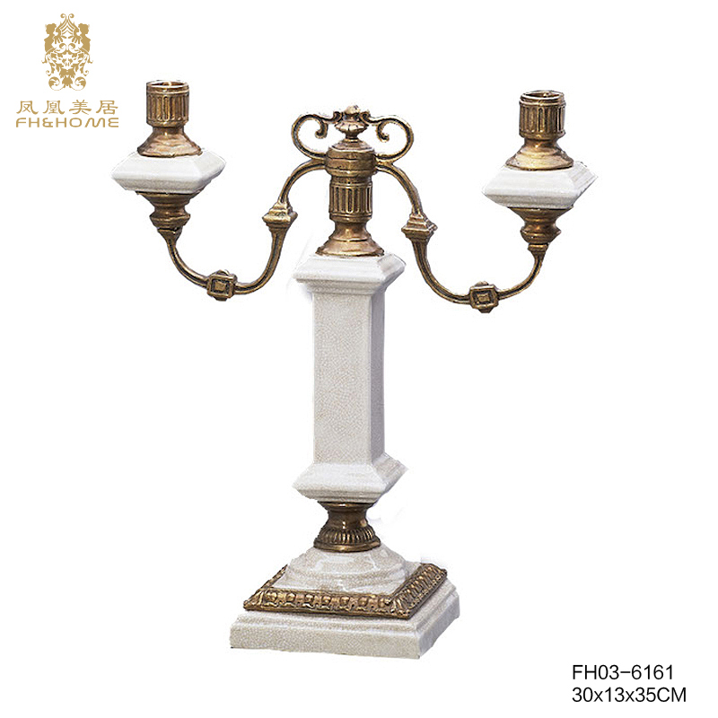    FH03-6161铜配瓷烛台   