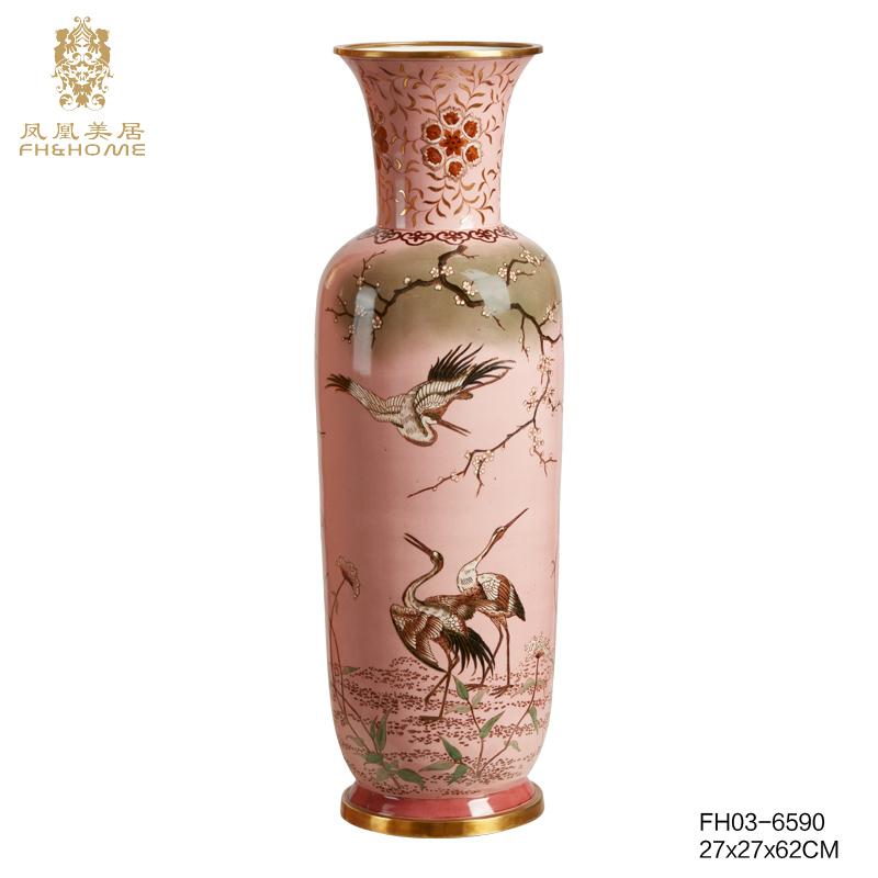    FH03-6590铜配瓷花瓶   