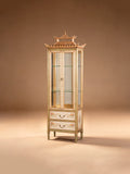 FH&HOME Chinoiserie Pagoda Cabinet - Floral French Paintwork