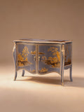 FH&HOME Lavender Legacy Console Cabinet - Chinese Landscape Gilded