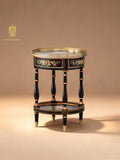 FH&HOME Craquelure Roses Occasional Table - Rococo Hand-Painted