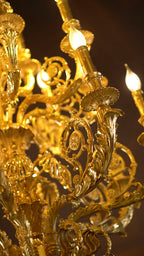 FH&HOME Guardian Angel Floor Lamp - Marble with Golden Chalice