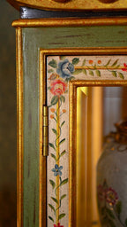 FH&HOME Chinoiserie Pagoda Cabinet - Floral French Paintwork