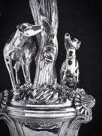 FH&HOME Victorian Grapevine Crystal Epergne Centerpiece