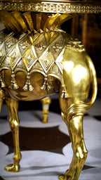 FH&HOME Brass Camel Table Set - Exotic Decorative Occasional