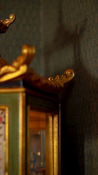 FH&HOME Chinoiserie Pagoda Cabinet - Floral French Paintwork