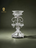 FH&HOME Victorian Grapevine Crystal Epergne Centerpiece